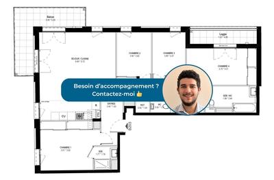 Appartement - 110 m² - 5 pièces