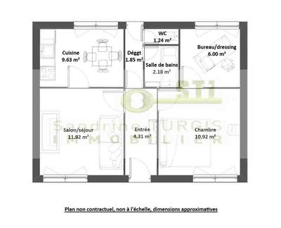 Maison - 48 m² - 3 pièces