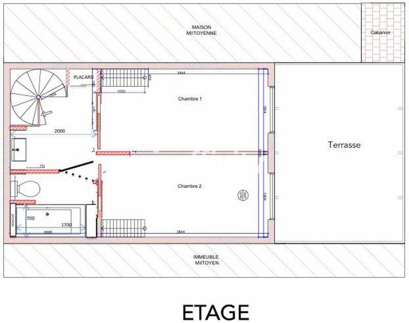 Maison de ville - 41 m² - 3 pièces