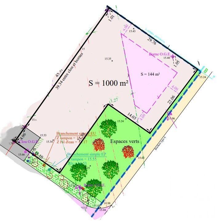 Terrain - 1 000 m²