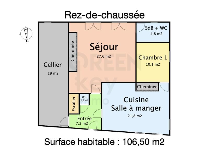Maison - 107 m² - 5 pièces