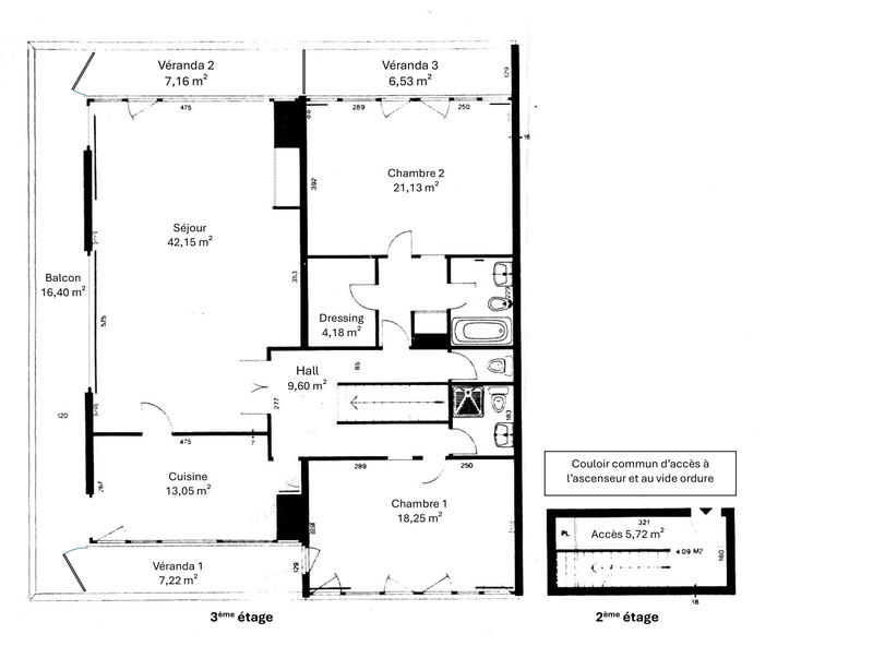 Appartement - 127 m² - 6 pièces