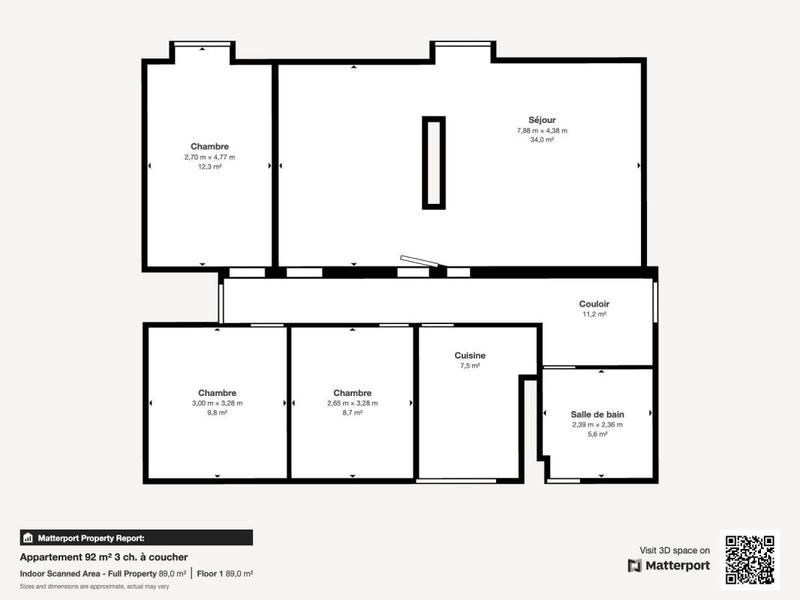 Appartement - 91 m² - 4 pièces