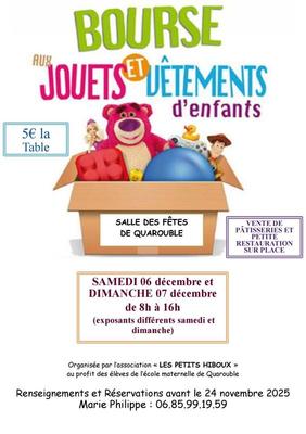 Bourse aux jouets et vêtements d'enfants