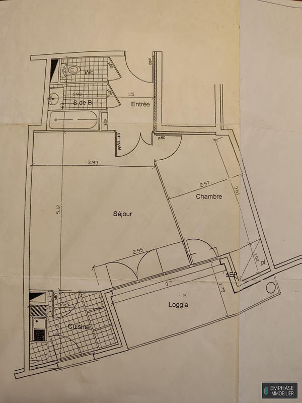 Appartement - 47 m² - 2 pièces