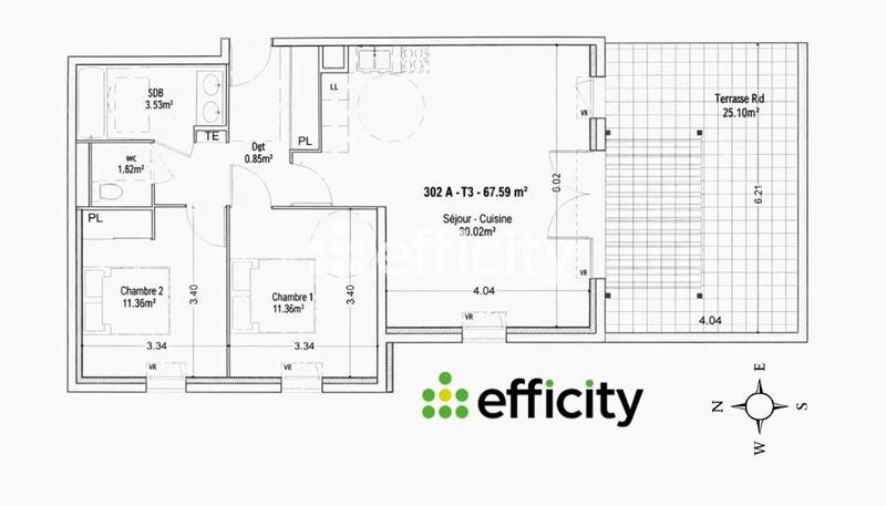 Appartement - 67 m² - 3 pièces