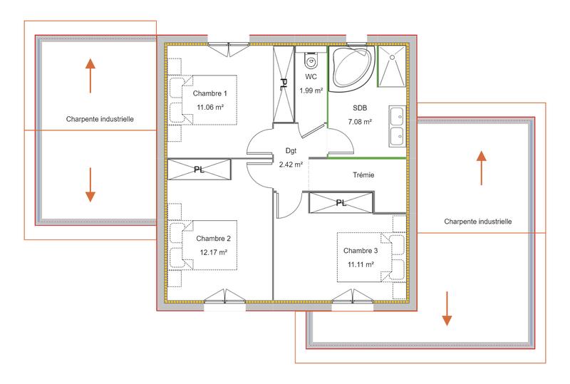 Maison - 110 m² - 4 pièces