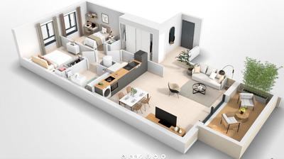 Appartement - 73 m² - 3 pièces