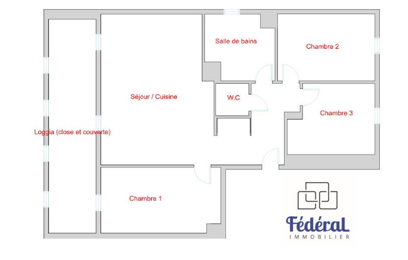 Appartement - 101 m² - 4 pièces