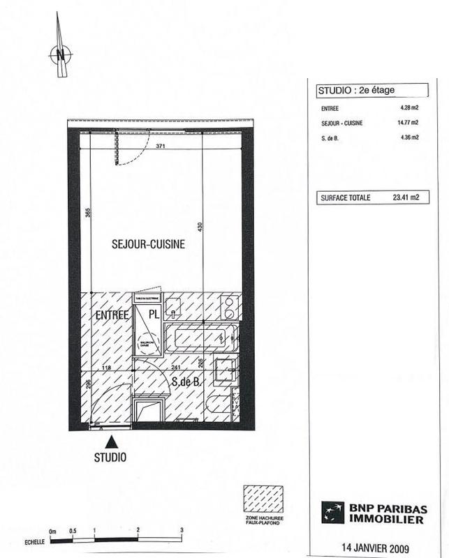 Appartement - 23 m² - 1 pièce