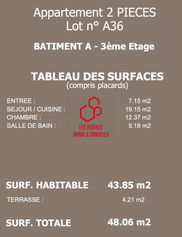 Appartement - 44 m² - 2 pièces