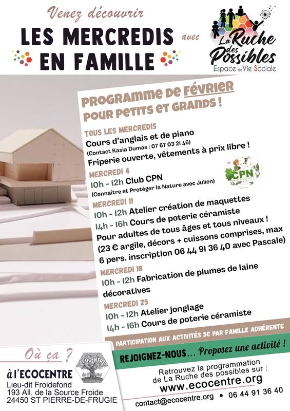 Les mercredis en famille à l'écocentre