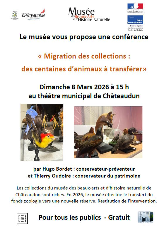 Conférence - Migration des collections : des centaines d'animaux à transférer