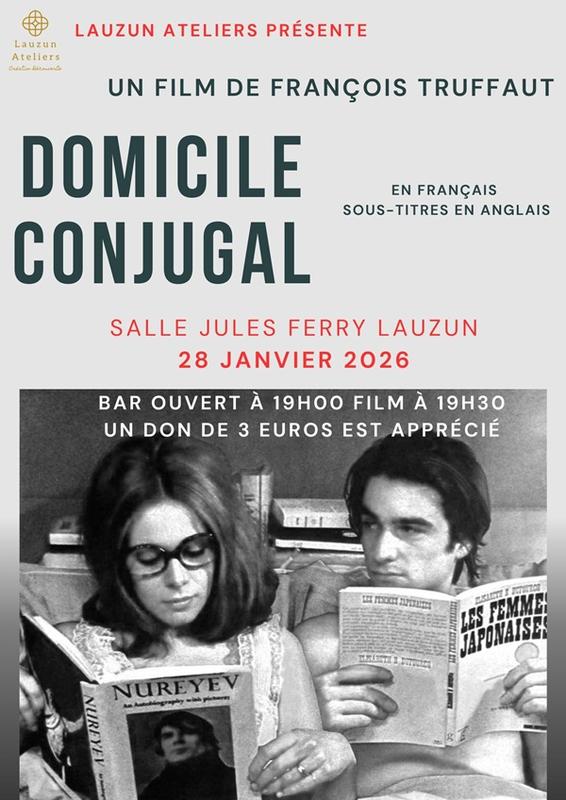 Soirée cinéma - François Truffaut - Domicile Conjugal