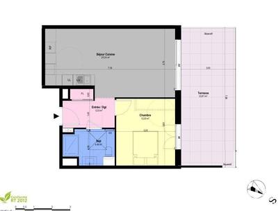 Appartement - 48 m² - 2 pièces