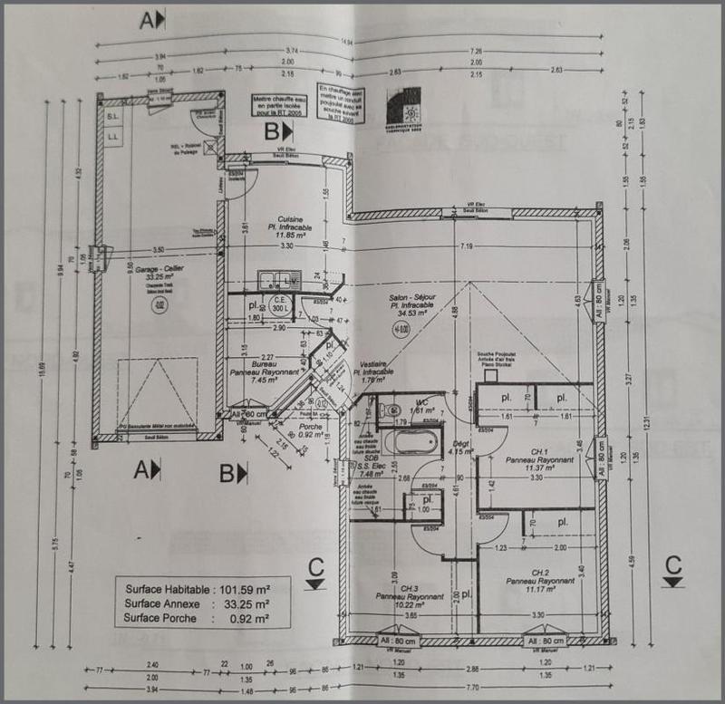 Maison - 101 m² - 8 pièces