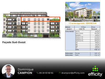 Appartement - 97 m² - 4 pièces