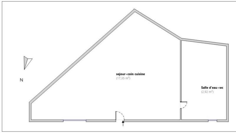 Studio - 20 m² - 1 pièce