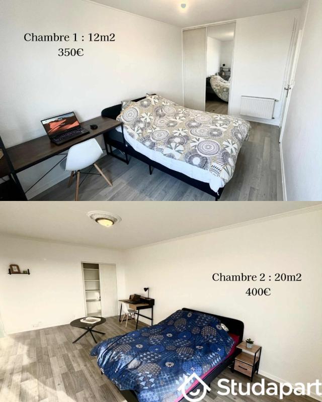 Chambre - 12 m² - 1 pièce