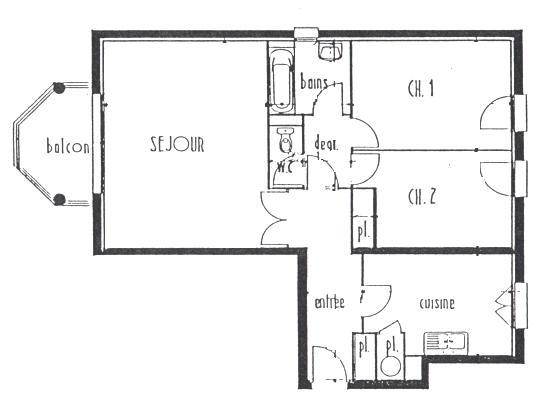 Appartement - 74 m² - 3 pièces