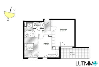 Appartement - 64 m² - 3 pièces