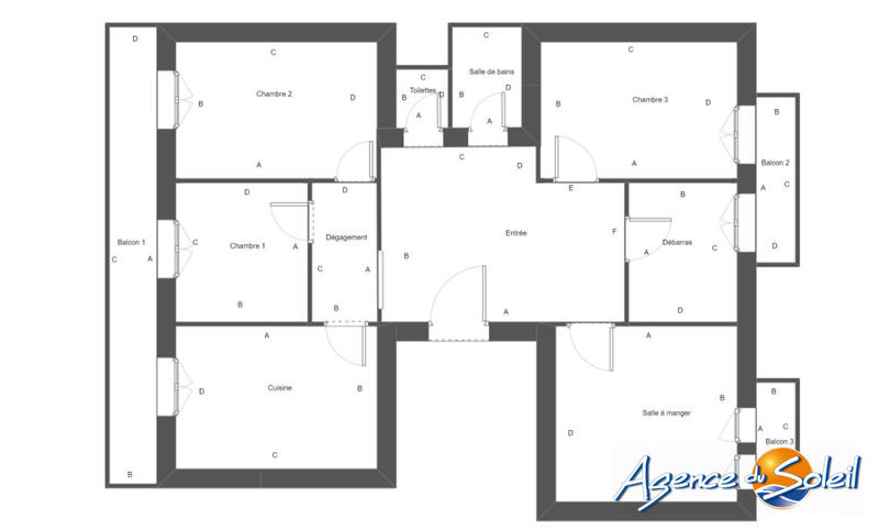 Appartement - 95 m² - 4 pièces