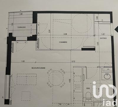 Appartement - 50 m² - 2 pièces