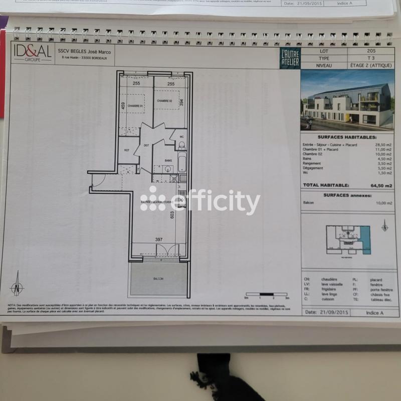 Appartement - 64 m² - 3 pièces