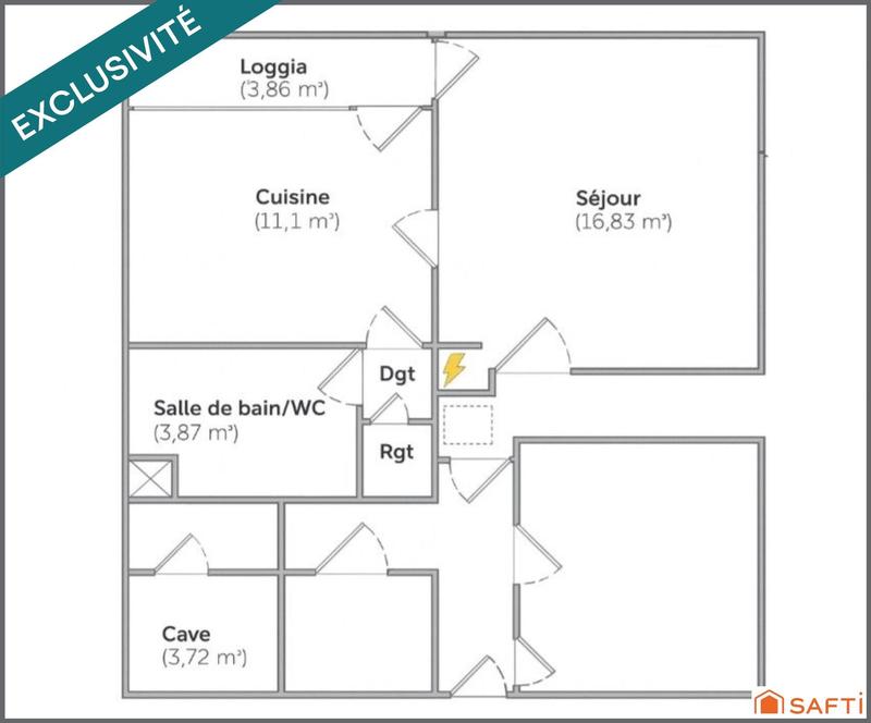 Appartement - 34 m² - 1 pièce