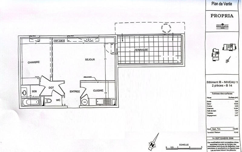 Appartement - 46 m² - 2 pièces