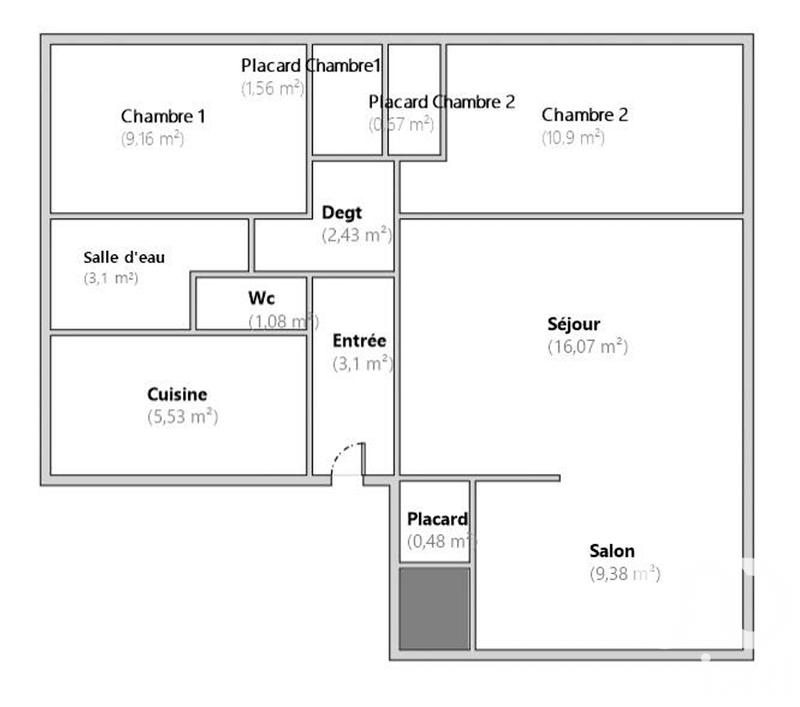 Appartement - 63 m² - 4 pièces