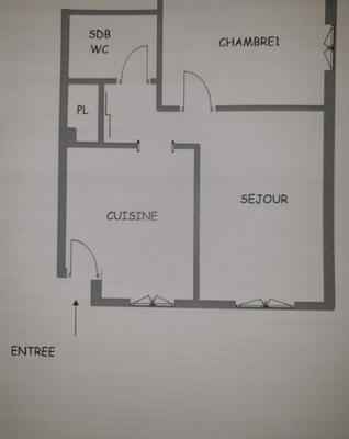 Appartement - 45 m² - 2 pièces