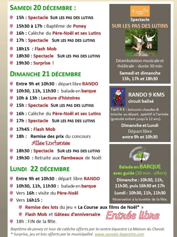 Fête de Noël et Allée Enchantée de la Garette