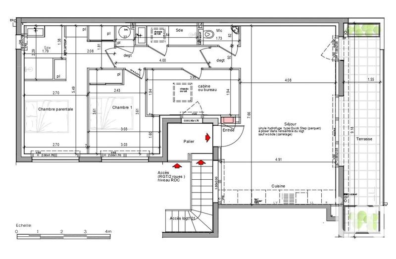 Appartement - 77 m² - 3 pièces