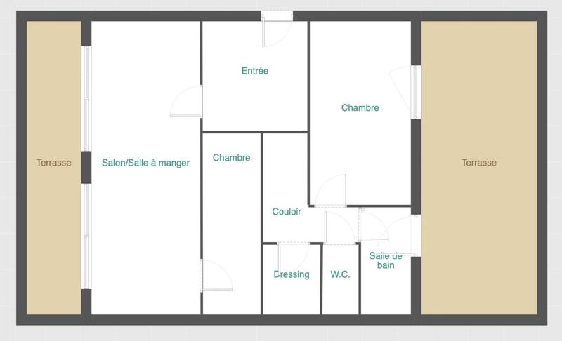 Appartement - 63 m² - 3 pièces