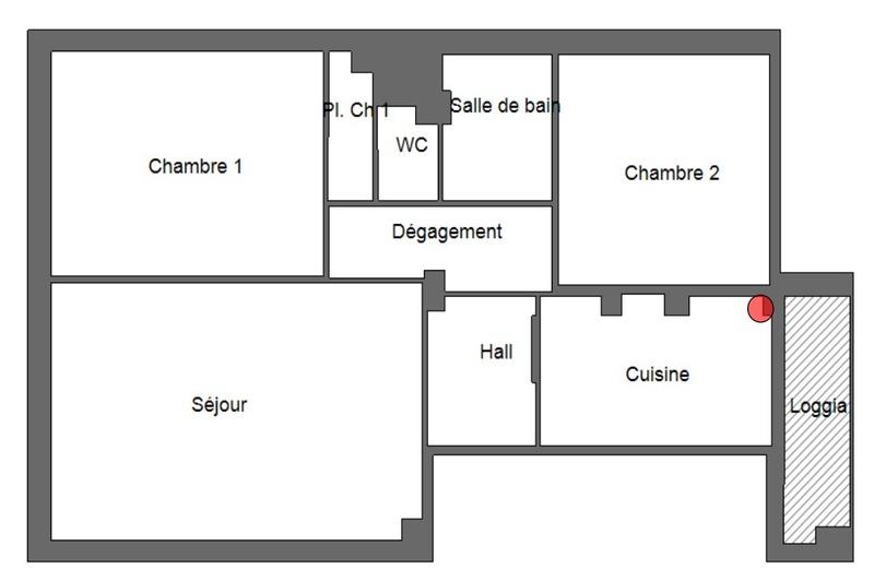 Appartement - 54 m² - 3 pièces