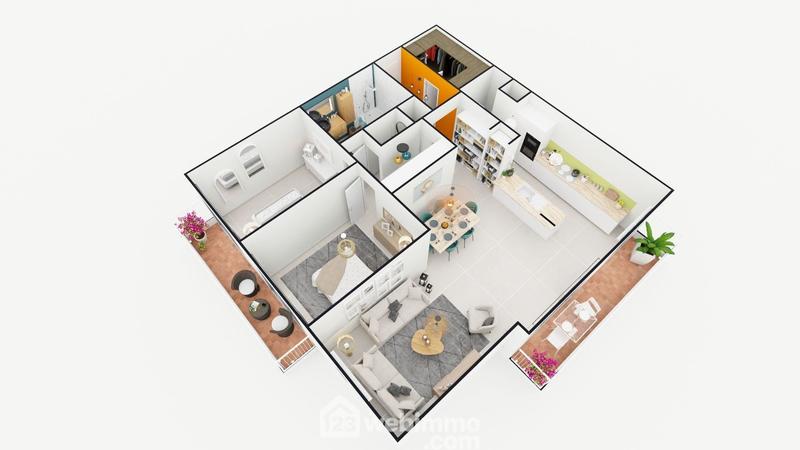 Appartement - 88 m² - 4 pièces