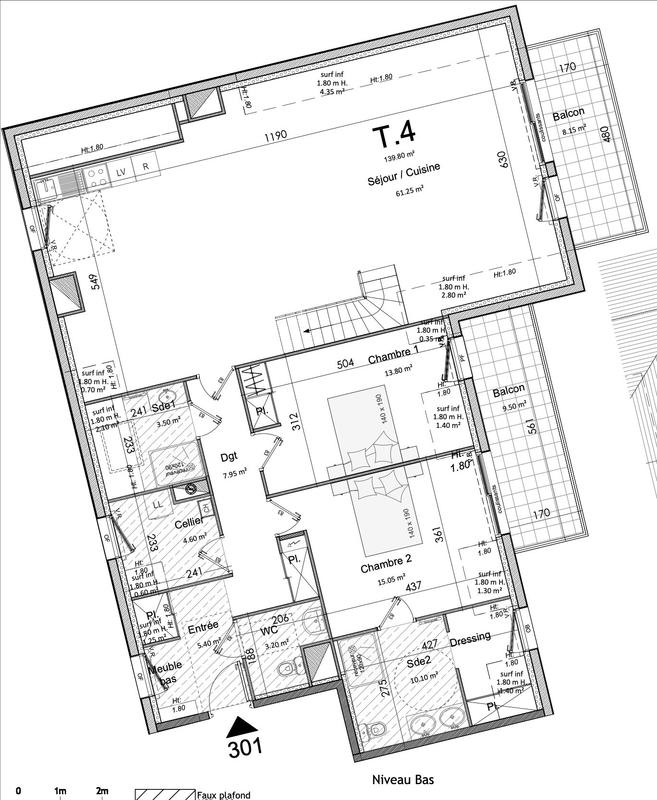 Appartement - 140 m² - 4 pièces