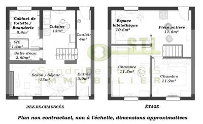 Maison - 99 m² - 3 pièces