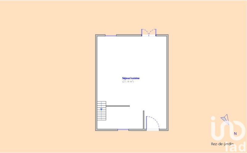 Maison de ville - 72 m² - 3 pièces