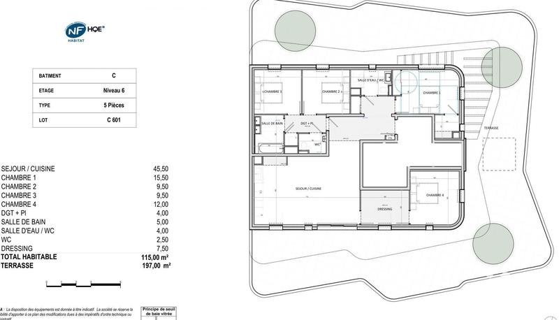 Appartement - 115 m² - 5 pièces