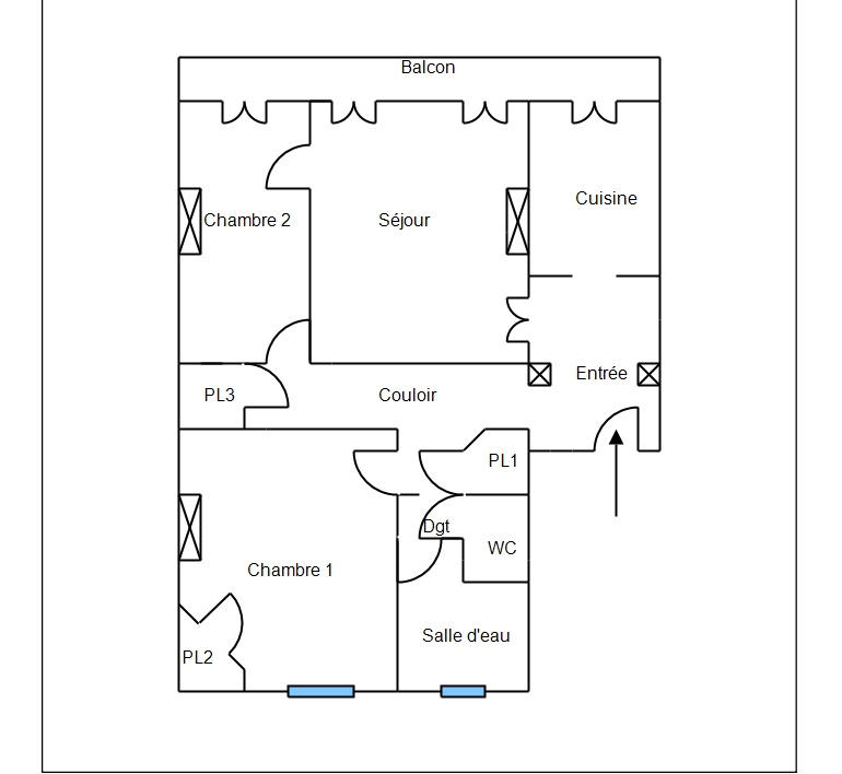 Appartement - 93 m² - 3 pièces