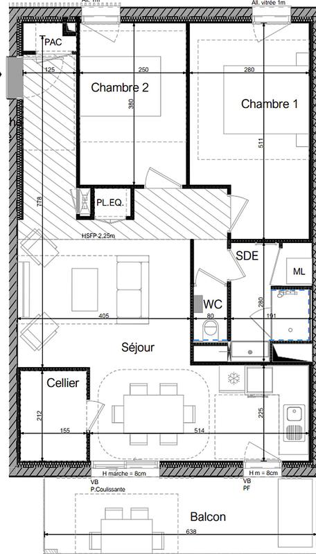 Appartement - 67 m² - 3 pièces