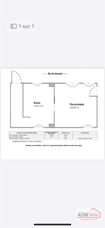 Appartement - 44 m² - 3 pièces
