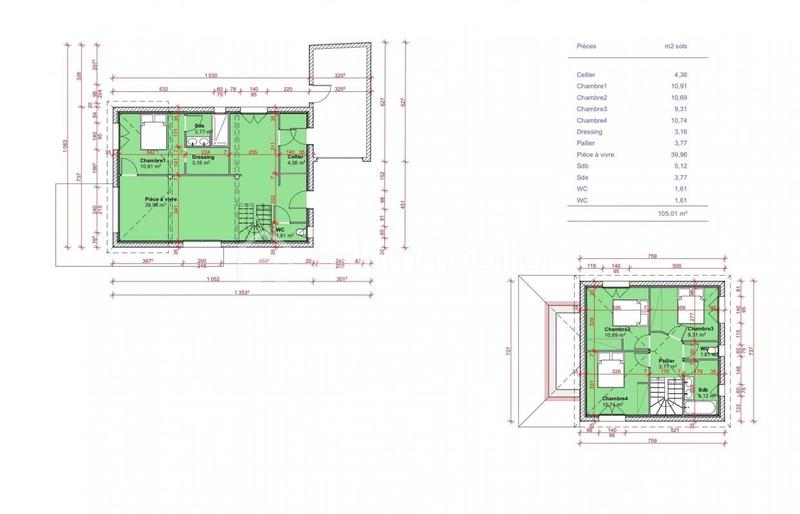 Maison - 105 m² - 5 pièces