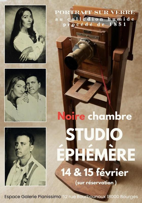 Studio photo éphémère, votre portrait sur verre comme en 1851