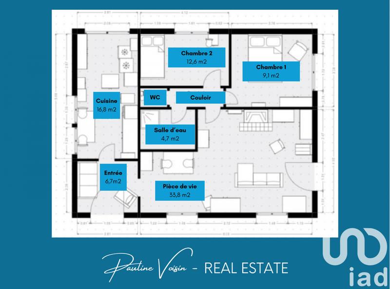 Maison - 89 m² - 3 pièces