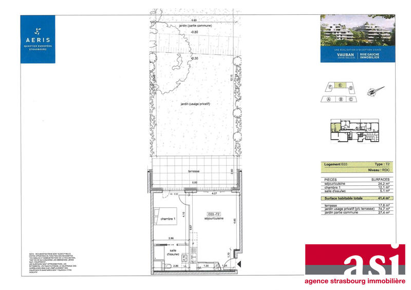 Appartement - 41 m² - 2 pièces
