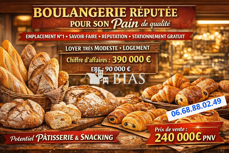 Fonds de commerce - 180 m²