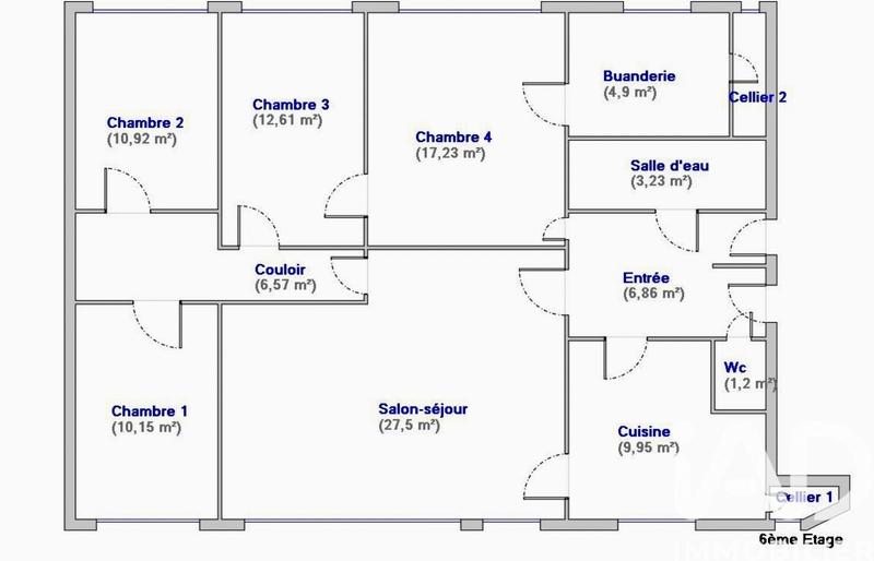 Appartement - 111 m² - 6 pièces